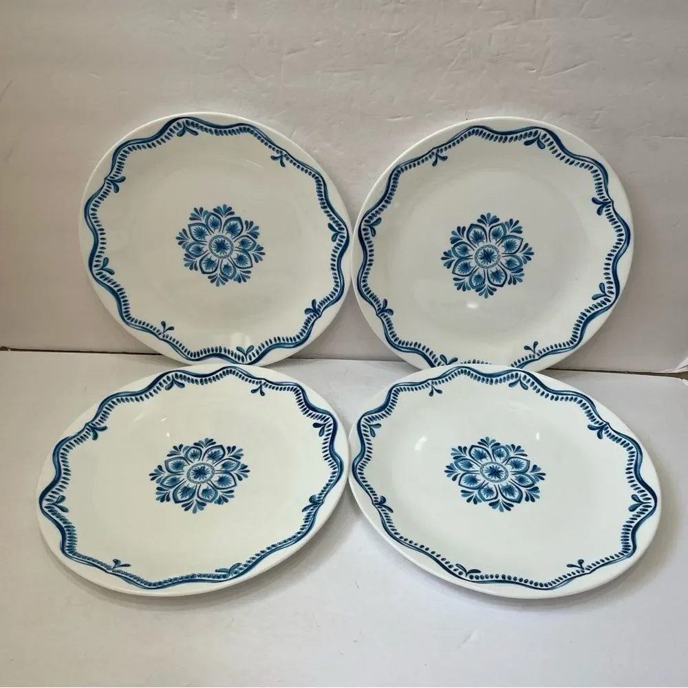 CORELLE LISBON TERRACE DINNER PLATES.‎ SET OF FOUR.